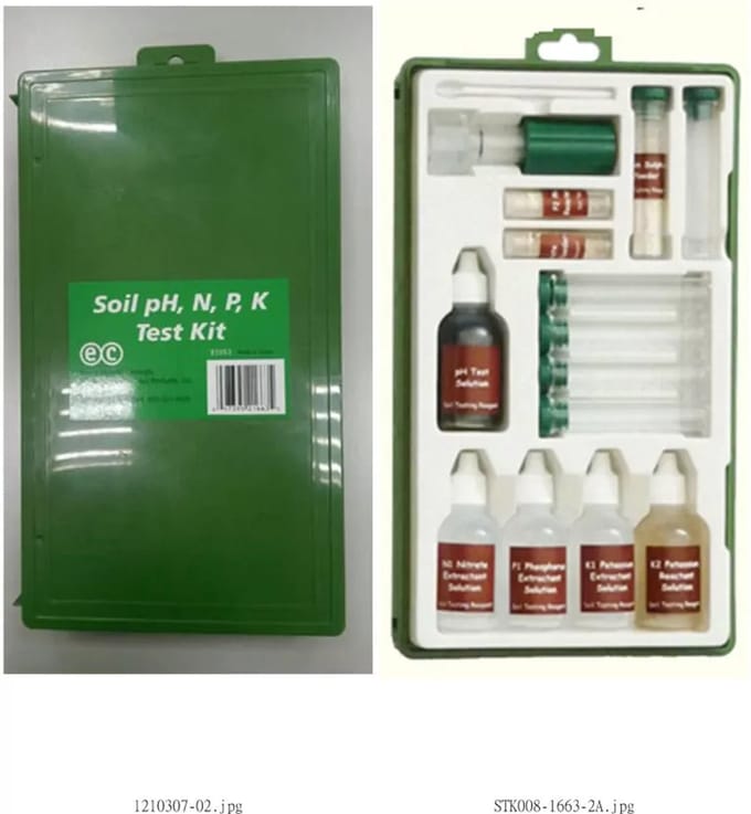 Rapitech STK008 Grondtestkit om de pH en NPK te meten (40 testen)
