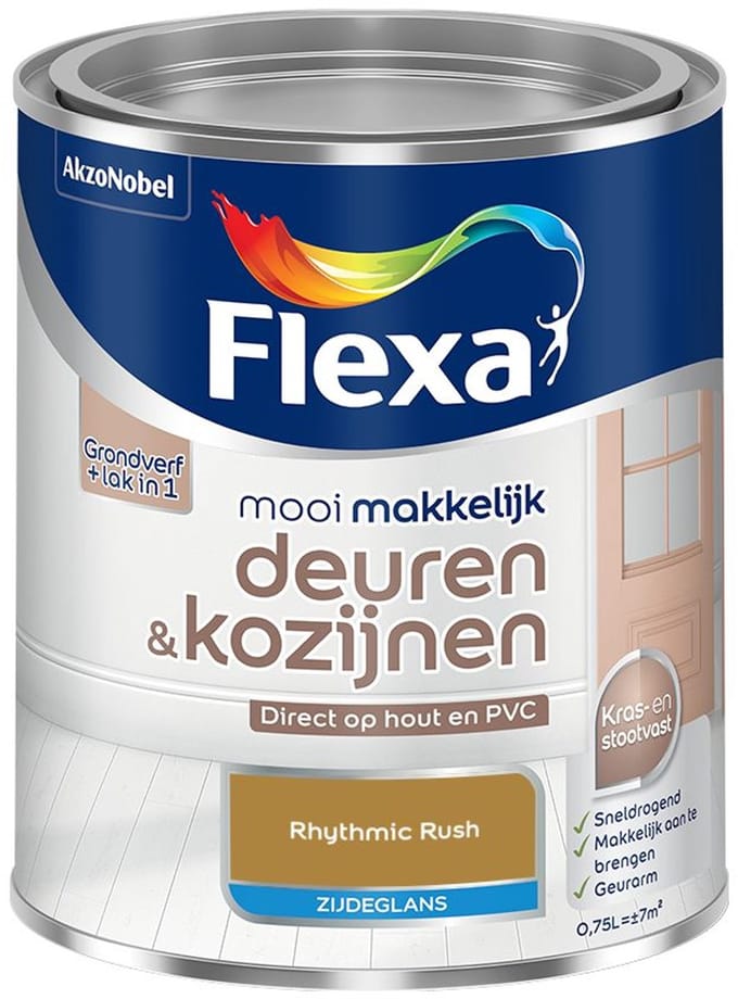 Flexa - Mooi Makkelijk Deuren & Kozijnen Zijdeglans - Rhythmic Rush - Mengverf - 750 Ml
