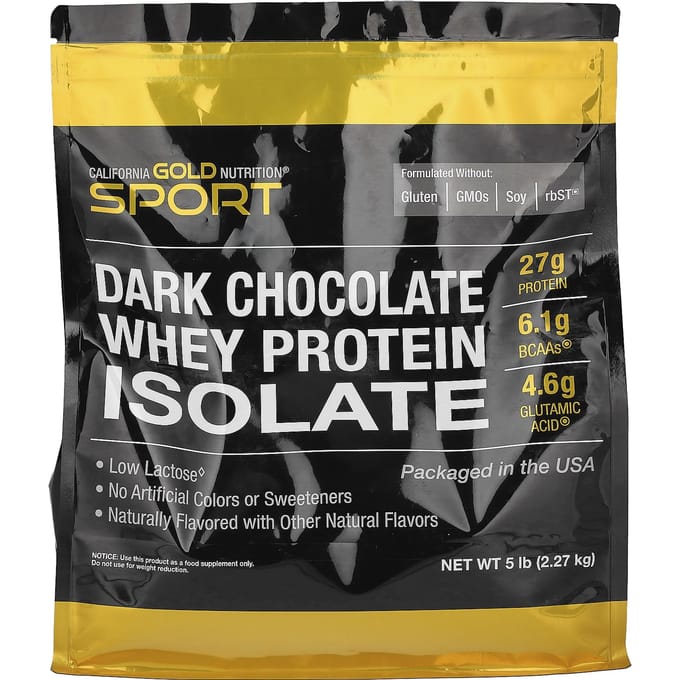 Sport, Wei-eiwitisolaat, Pure chocolade, 2,27 kg(5 pond)