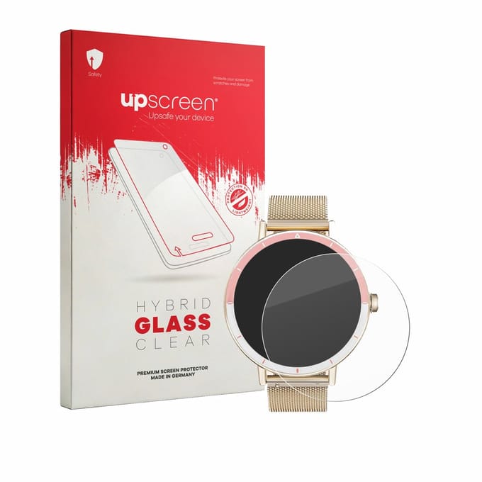 upscreen - Screenprotector voor Keeponfit Smartwatch 1.27" - Folie Beschermfolie Beschermglas transparant