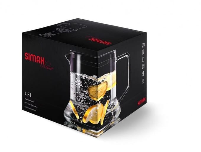 Simax Look 1.8L Glazen Kan met Metalen Infuser