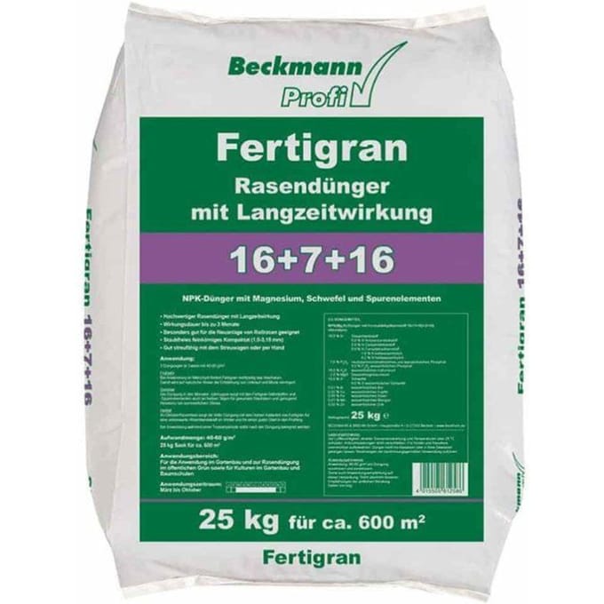 Grasmeststof 25kg NPK 16+7+16 voor 600m² - Langdurige Werking