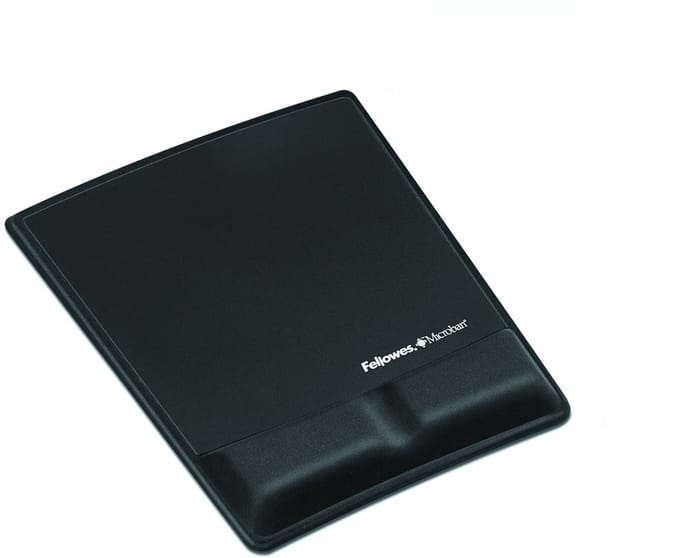 Fellowes - Health-V Fabrik - Muismat Met Polssteun - Ergonomisch - Memory Foam - Antibacterieel