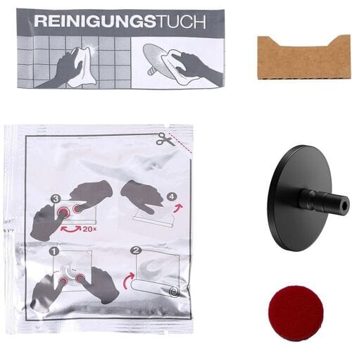 Keuco Reva Black Selection adhesive set no. 5 with rosette 04994370501