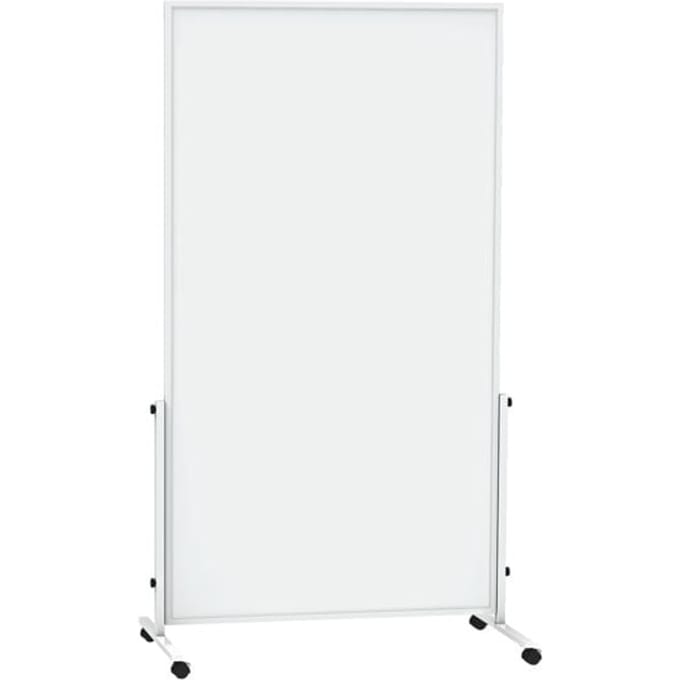 Verrijdbaar whiteboard easy2move MAULsolid - staalplaat met kunststof coating  - B 1000 x H 1800 mm - wit gecoat