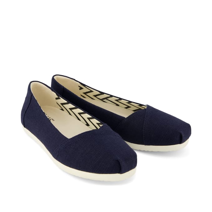 TOMS Alpargata Ballet Canvas Dames Marineblauwe Espadrilles