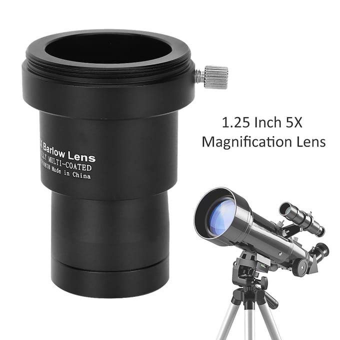 Datyson 1.25 Inch 5X Vergroting Lens T2M35 Draad Astronomische Telescoop Accessoire black