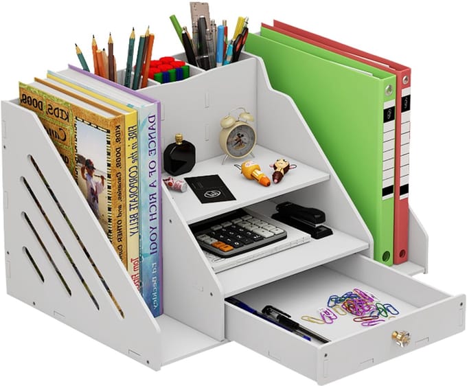Omgoods - Kaishua Multifunctionele Bureau Organizer met Lade en Pennenhouder