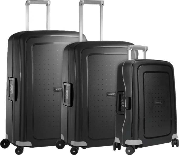 Samsonite S'Cure Spinner 75+69+55 cm Black Kofferset