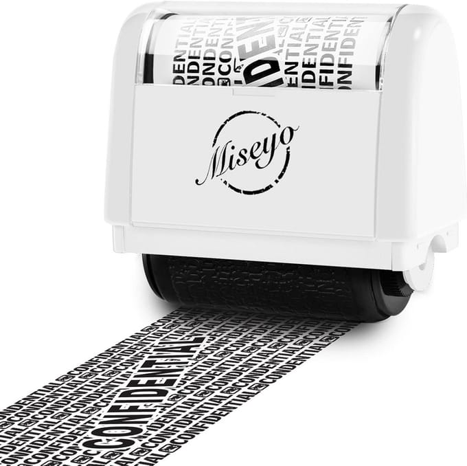 Brede Roller Stempel voor Privacy Bescherming en Identiteitsdiefstal