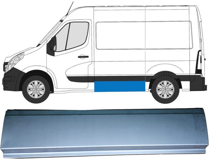 Plaatwerkdeel zijpaneel voor Opel Movano 2010-2021 / Links