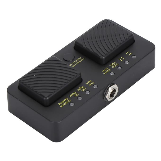 Bluetooth Pagendraaier Draadloze Muziekblad Pagina Controller Voetschakelaar Pagina Turner Pedaal voor Tablet black