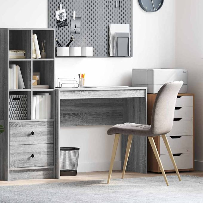 vidaXL - Bureau - Grijs - Sonoma - 90 - x - 40 - x - 76 - cm