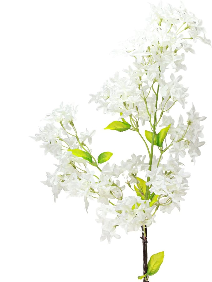 Kunstmatige lila tak witte bloemen L95cm