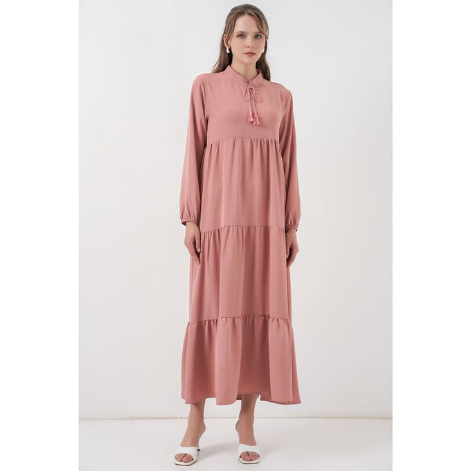 Maxi-jurk met Strikdetail