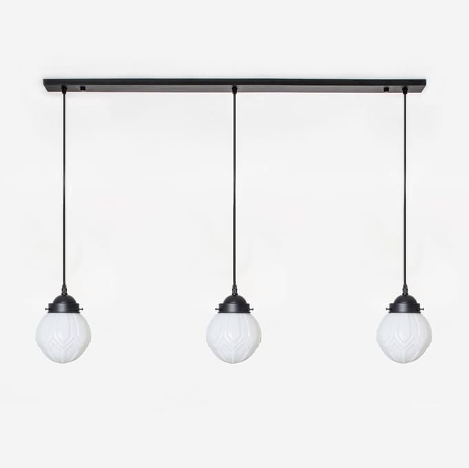 3 x Victory lampen aan plafondbalk Moonlight - Art Deco Trade