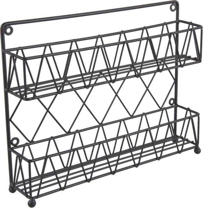 Kitchen rack Diamond Cut iron matt black