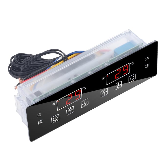 Vriezer Temperatuurregelaar Thermostaat Regelaar Controlebord IP65 Bescherming 220V 10A black
