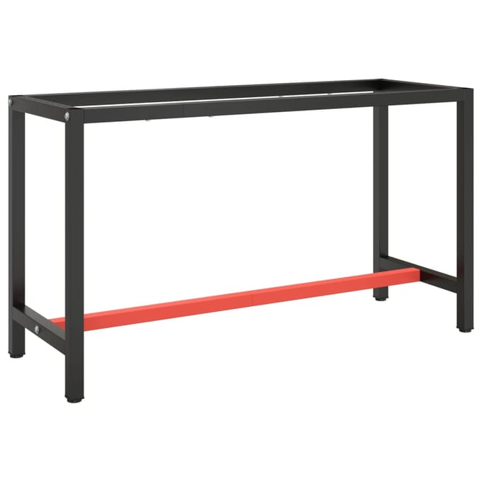 vidaXL - Werkbankframe - 140x50x79 - cm - metaal - matzwart - en - matrood