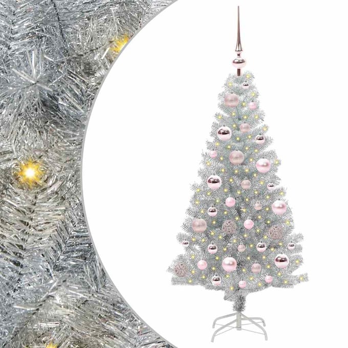 vidaXL - Kerstboom - Zilver - 120 - cm - PET