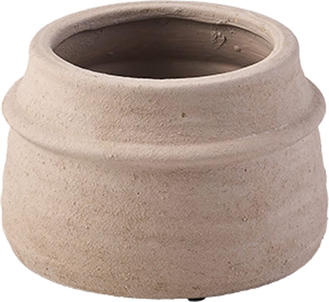 D&M Deco Bloempot Chive Wit-Beige D 18 cm H 13 cm Opening 11.5cm