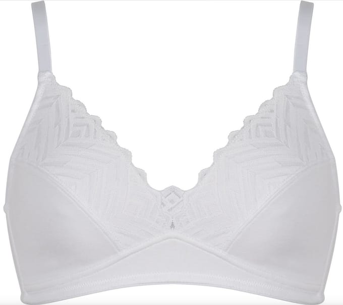Naturana katoenen soft BH zonder beugels maat 90D wit