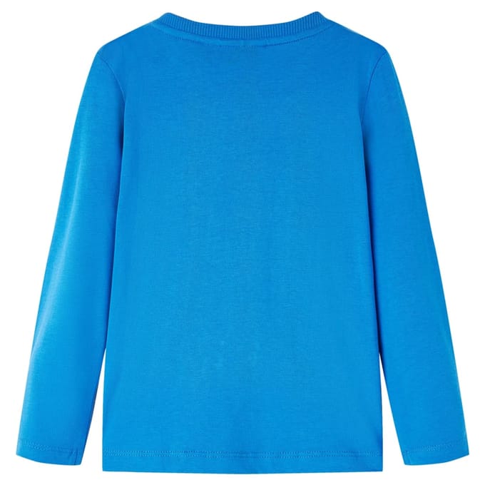 vidaXL - Kindershirt - met - lange - mouwen - 116 - kobaltblauw
