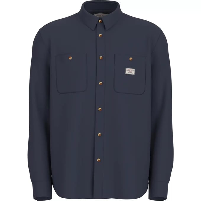 Guess Jeans Reg Pockets Overhemd Met Lange Mouwen Blauw M Man