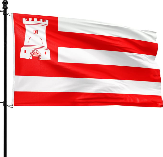 VlagDirect - Alkmaar vlag - Gemeente Alkmaar vlag - 90 x 150 cm.