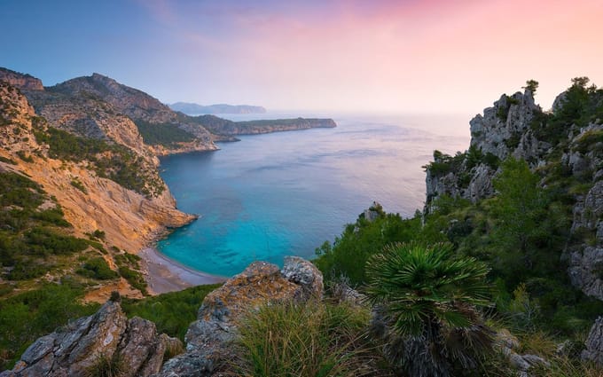 Fotobehang Emerald Cove - Meerkleurig - 2,50m X 400cm
