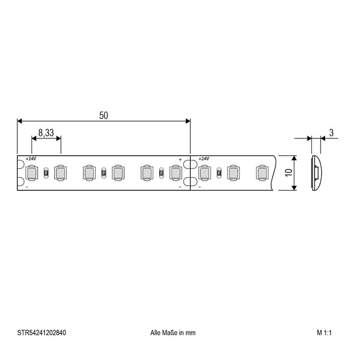 EVN STR5424 LED strip IP54 5m 72W 4.000K