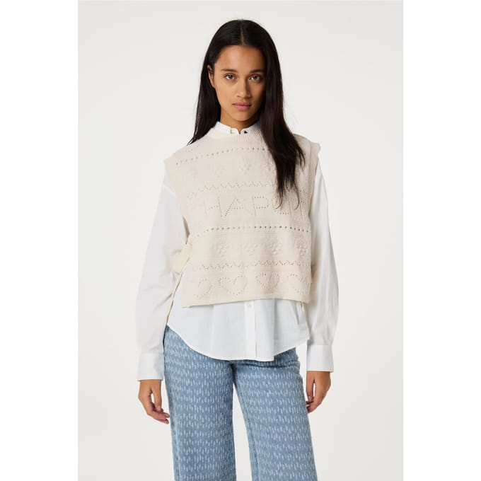 Fabienne Chapot Kamilla Top Cosy White Maat: M | Sweaters Outlet | Dames | Wit