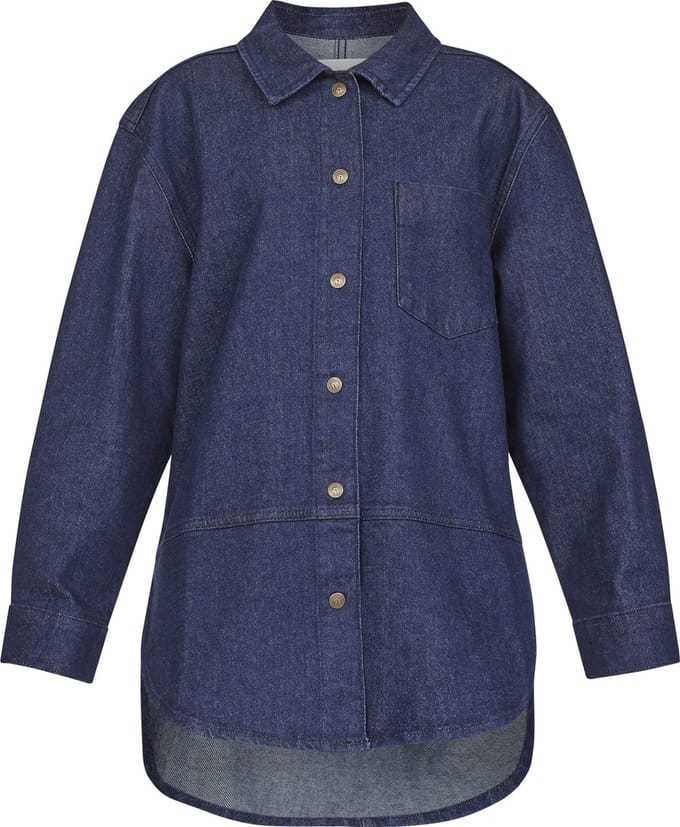 SISTERS POINT Ovea-sh Dames Blouse - Unwashed blue - Maat M