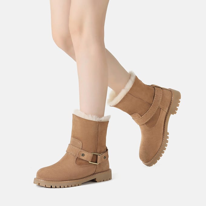 EVER AU Dames halfhoge mode-laarzen-PHEASANT
