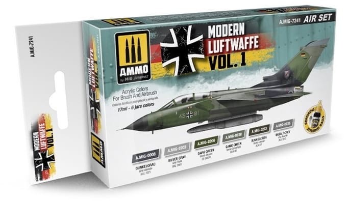 AMMO by Mig Jimenez Hobbyverf Acrylverf - MIG 7241 Modern Luftwaffe Vol 1 - Acryl Set Verf set - 6x17 ml