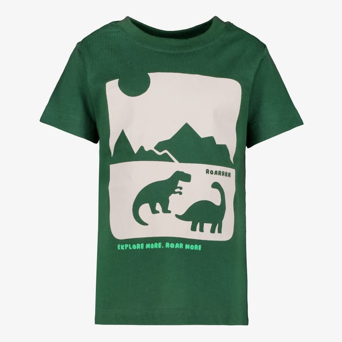 Unsigned jongens T-shirt met dino groen - Maat 92