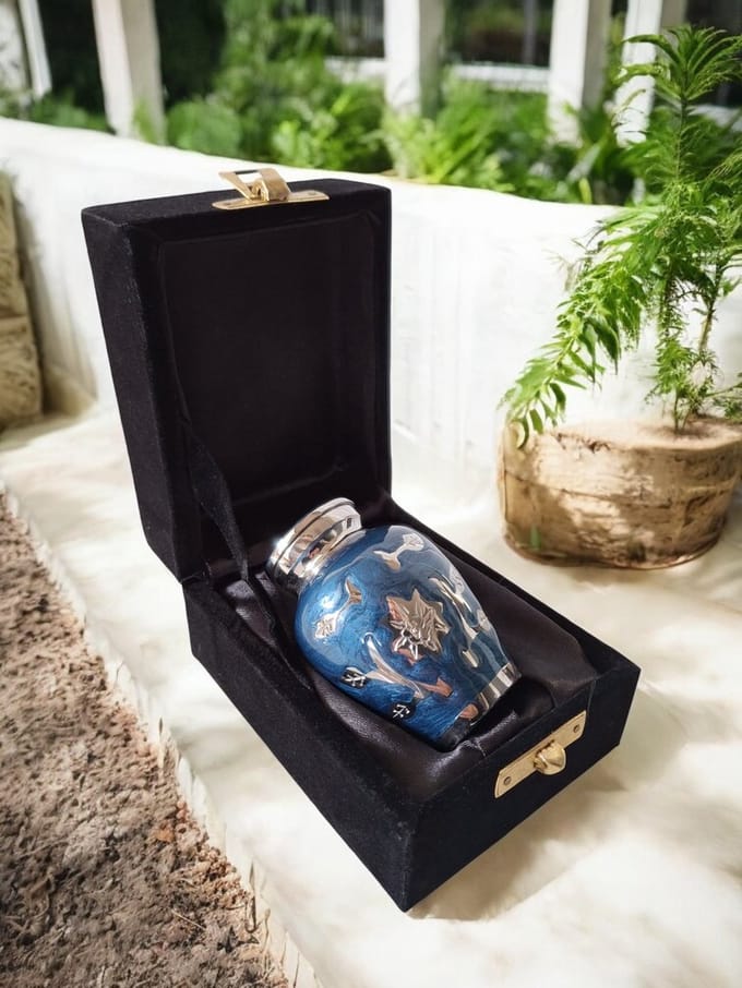 Mini Urn Classic Sunflower Blue 13112B
