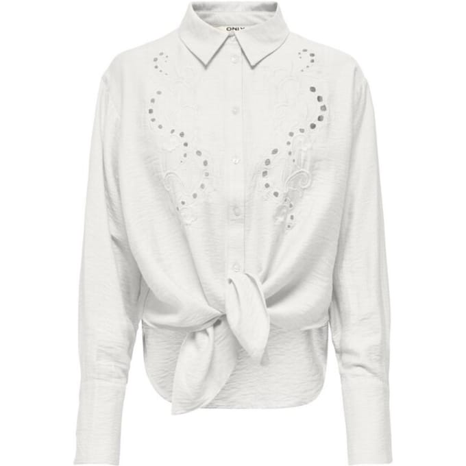 Only Onlbirona lino ls tie shirt wvn sud off-white