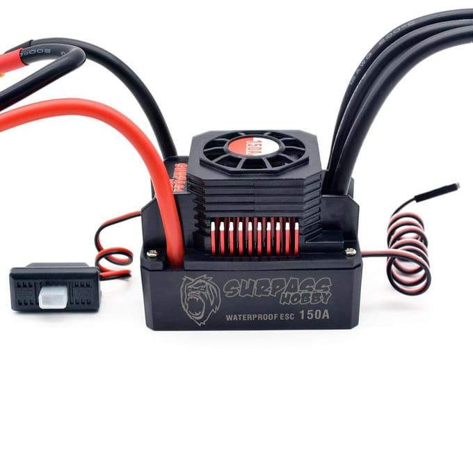 Moteur sans balais 2000 KV 4076, étanche, 150A, ESC sans balais avec prise BEC XT60 pour voiture RC 1/8 multicolore