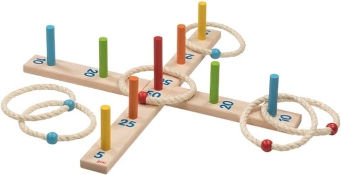 GOKI Ringwerpspel - Actiespel - 49X49Cm - Hout - 3 Jaar