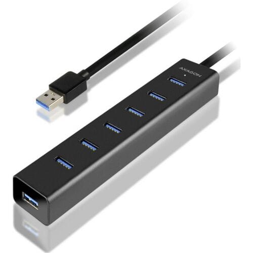 AXAGON HUE-SA7BP USB-hub 7 poorten USB-A, Micro-USB USB 3.2 Gen1 5 GBit/s