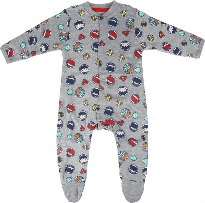 Baby Rompertje met Lange Mouwen Justice League Grijs