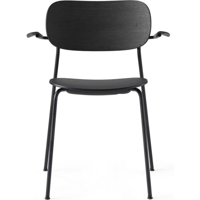 Audo - Co Chair w/ Armrest - zwart eiken - zonder zitkussen