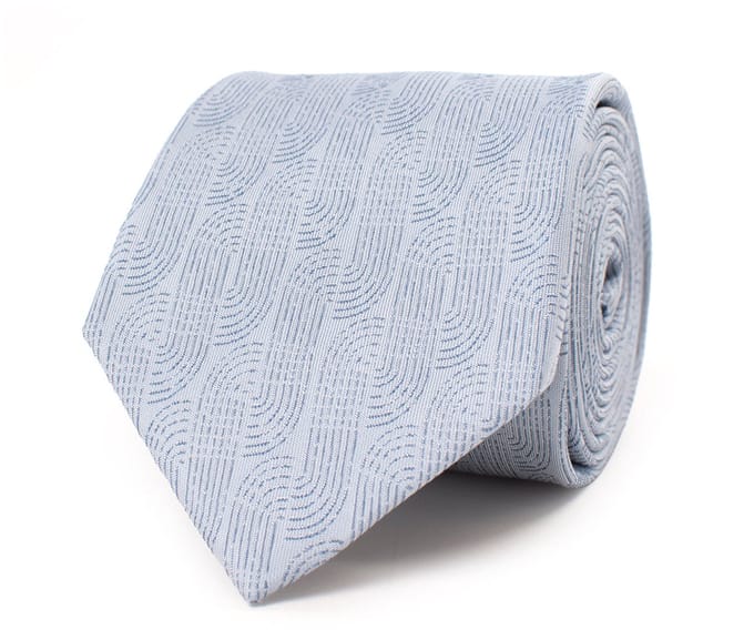 TRESANTI | GUSTAVO | Silk tie with a spiral pattern | Blauw