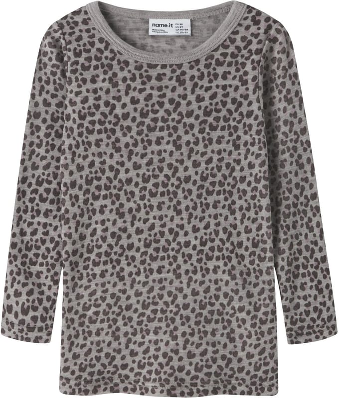 NAME IT - NMFWANG WOOL RIB LS TOP AOP - Meisjes - Lange mouwen shirts