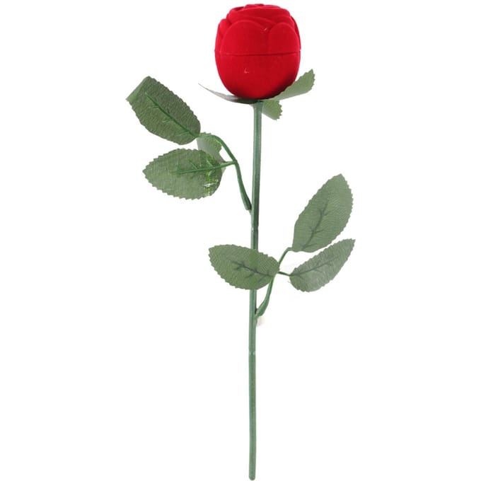 Boîte de Rangement pour Alliances de Mariage en Forme de Fleur Rose à la Mode pour Colliers Boucles d'Oreilles gray