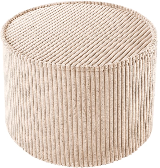 Wigiwama Corduroy Pouffe / Poef - Ø40x25cm - Brown Sugar