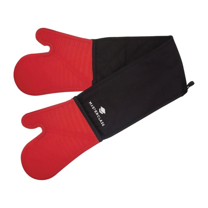 MasterClass Naadloze Siliconen Ovenhandschoen Rood - Chefstore.nl FW884