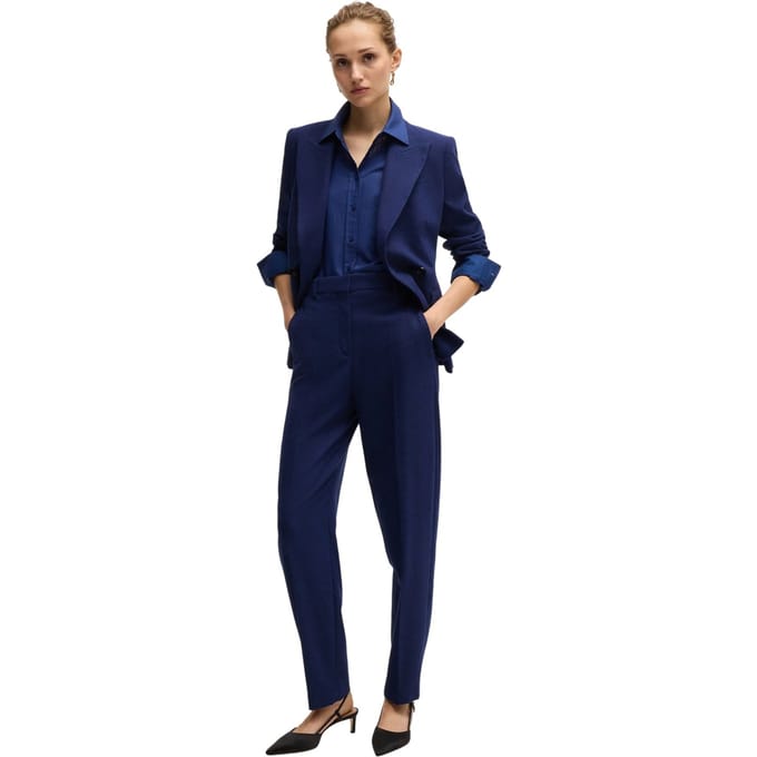 Boss Tabitha-chino's met hoge taille voor dames (Blauw)