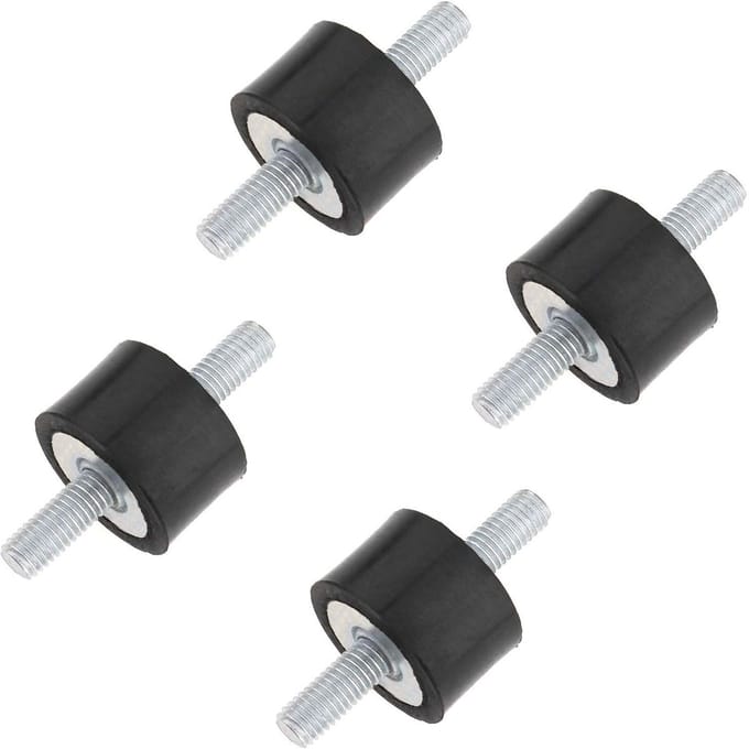 Dailygoods- Schokdemper Rubber - 4 Stuks M8 - Trillingsisolatie - Isolator Mount - Staal - Stabiliteit en buffer - Trillingsisolator